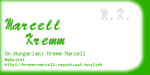 marcell kremm business card